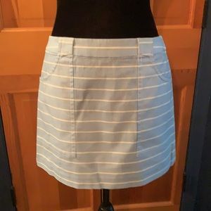 NWOT Kate Spade blue/white striped skirt